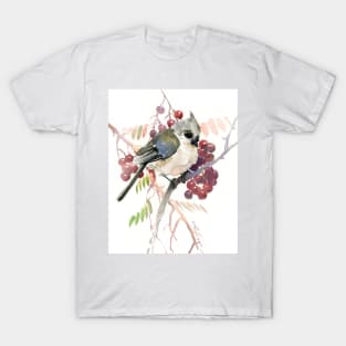 Titmouse and Berries T-Shirt